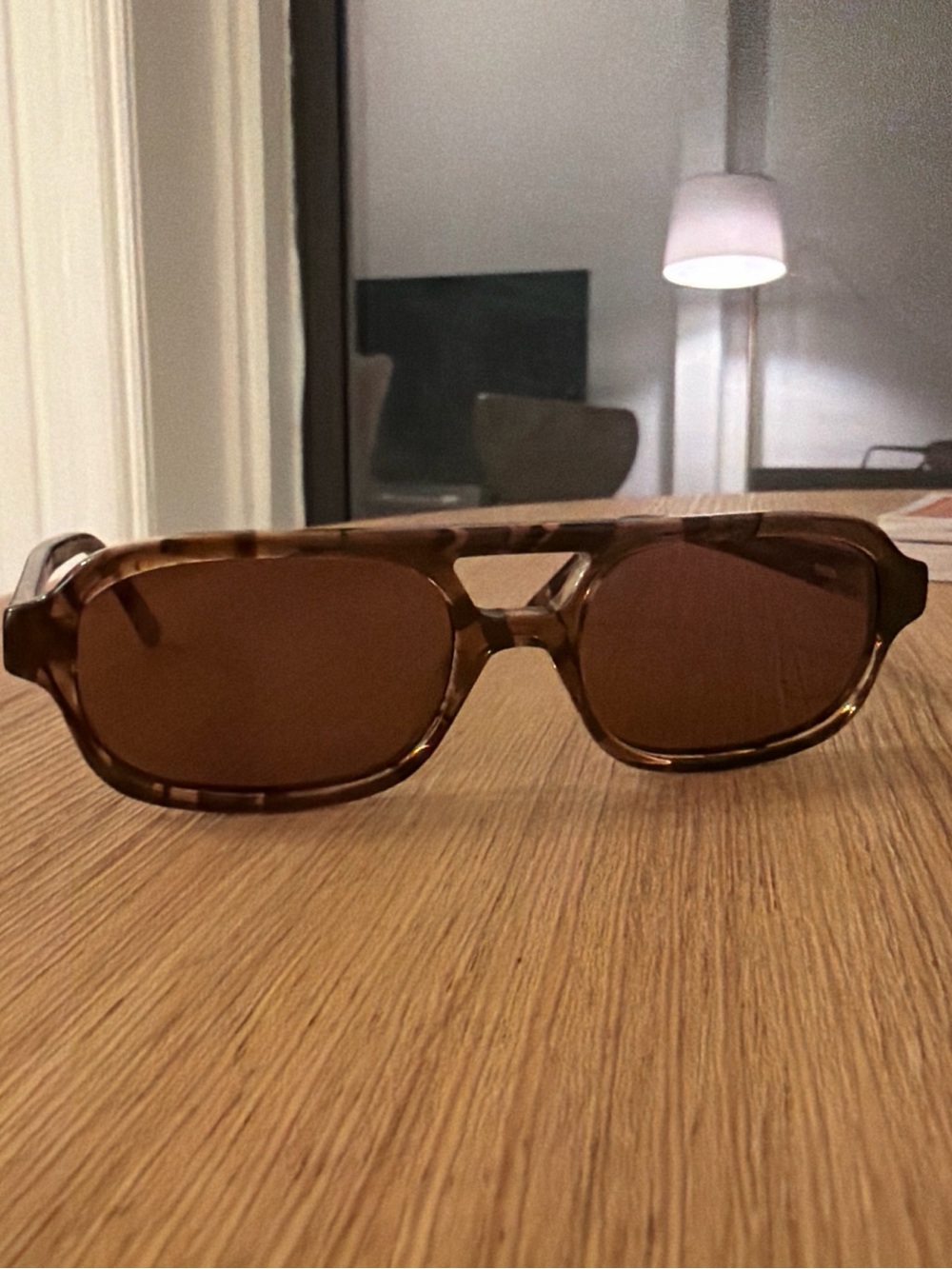 Women’s Brown Tortoiseshell Rectangular Sunglasses - Classic Everyday Style